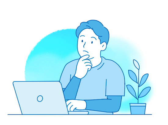 悩む人のイラスト